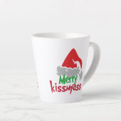 Merry Kissmyass Funny Christmas Latte Mug カフェラテマグ (右アングル)