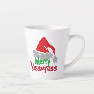 Merry Kissmyass Funny Christmas Latte Mug カフェラテマグ
