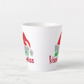 Merry Kissmyass Funny Christmas Latte Mug カフェラテマグ (正面)
