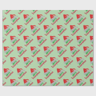 Merry Kissmyass Funny Christmas Wrapping Paper ラッピングペーパー