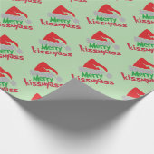 Merry Kissmyass Funny Christmas Wrapping Paper ラッピングペーパー (角)