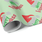 Merry Kissmyass Funny Christmas Wrapping Paper ラッピングペーパー (ロールコーナー)