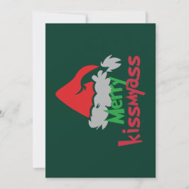 Merry Kissmyass Funny Holiday Card シーズンカード