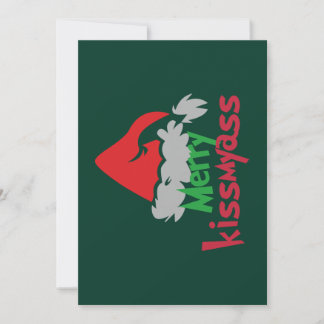 Merry Kissmyass Funny Holiday Card シーズンカード