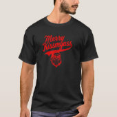 Merry Kissmyass Funny Inappropriate Grumpy Santa C Tシャツ (正面)