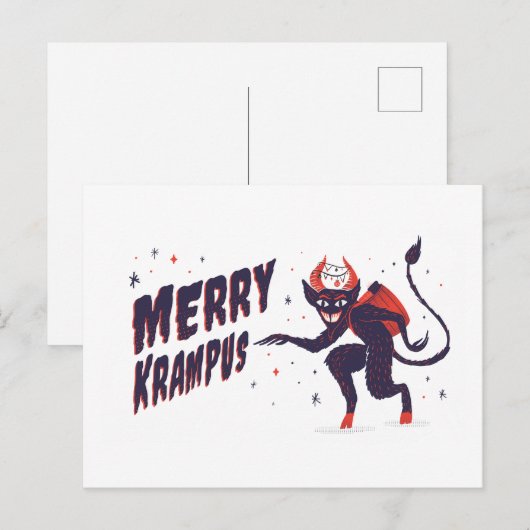 Merry Krampus ポストカード (正面/裏面)