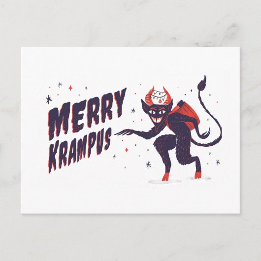 Merry Krampus ポストカード (正面)