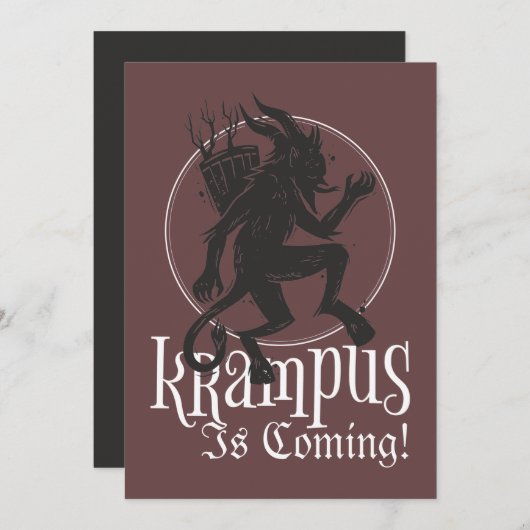 Merry Krampus Christmas Holiday Card シーズンカード (正面/裏面)