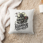 Merry Krampus Christmas Krampus Sleigh Rides クッション (ブランケット)