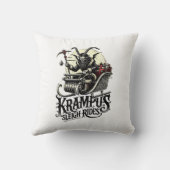 Merry Krampus Christmas Krampus Sleigh Rides クッション (裏面)