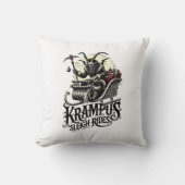 Merry Krampus Christmas Krampus Sleigh Rides クッション (正面)