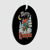 Merry Krampus Folklore Christmas Horror Xmas オーナメント (正面)