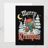 Merry Krampus Folklore Christmas Horror Xmas シーズンカード (正面/裏面)