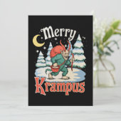 Merry Krampus Folklore Christmas Horror Xmas シーズンカード (スタンド正面)