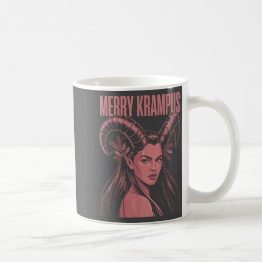 Merry Krampus Ironic Lilith Christmas Dark Feminin コーヒーマグカップ (右)