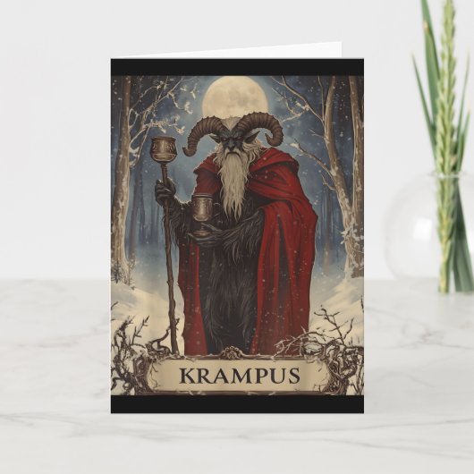 Merry Krampus Pajama Funny Christmas Horror Ugly S カード (正面)