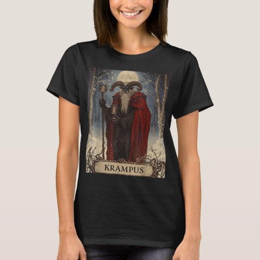 Merry Krampus Pajama Funny Christmas Horror Ugly S Tシャツ (正面)