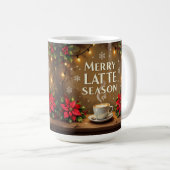 Merry latte season コーヒーマグカップ (正面右)