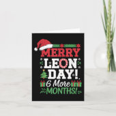 Merry Leon Day Noel Backwards Funny Christmas Coun カード (正面)