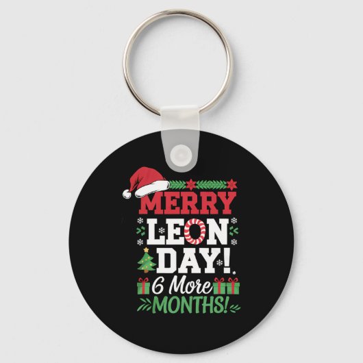 Merry Leon Day Noel Ckwards Funny Christmas Countd キーホルダー (正面)