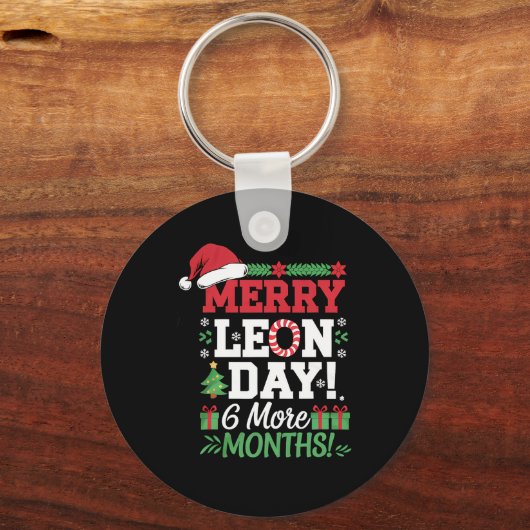 Merry Leon Day Noel Ckwards Funny Christmas Countd キーホルダー (正面)