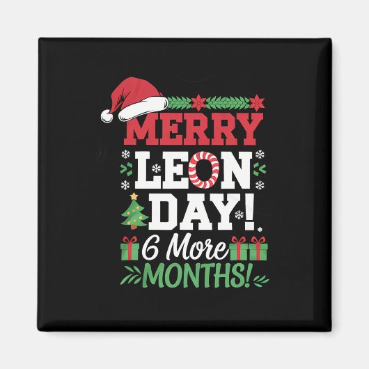 Merry Leon Day Noel Ckwards Funny Christmas Countd マグネット (正面)
