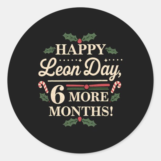 Merry Leon Day Noel Ckwards Funny Christmas Countd ラウンドシール (正面)