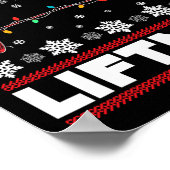 Merry Liftmas Fun Christmas Gym Workout Fitness Gi ポスター (角)