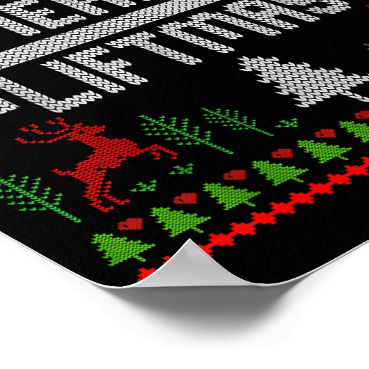 Merry Liftmas - Trainer Ugly Style Christmas  ポスター (角)