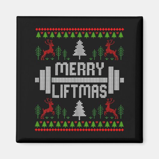 Merry Liftmas - Trainer Ugly Style Christmas  マグネット (正面)
