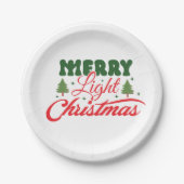 Merry Light Christmas Paper Plate ペーパープレート (正面)