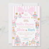 Merry little baby shower Christmas invitation. 招待状 (正面)