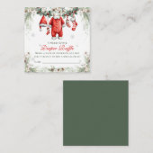 Merry Little Baby Shower Diaper Raffle エンクロージャーカード (正面/裏面)