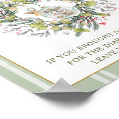 Merry Little Baby Shower Diaper Raffle Sign ポスター (角)