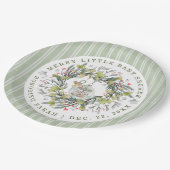Merry Little Baby Shower Dinner Plates ペーパープレート (アングル)