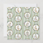 Merry Little Baby Shower Elegant Wreath Invitation 招待状 (裏面)