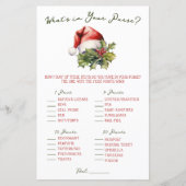 Merry Little Baby Shower Game What's in your Purse (正面)