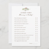 Merry Little Baby Shower Guess Who Game Card 招待状 (正面)