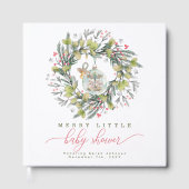 Merry Little Baby Shower Guest Book ゲストブック (正面)