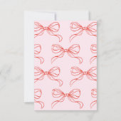 Merry Little Baby Shower Hand Drawn Bow Thank You サンキューカード (裏面)