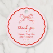 Merry Little Baby Shower Hand Drawn Christmas フェイバータグ (裏面)