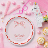 Merry Little Baby Shower Hand Drawn Christmas ペーパープレート (パーティー)