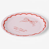 Merry Little Baby Shower Hand Drawn Christmas ペーパープレート (アングル)