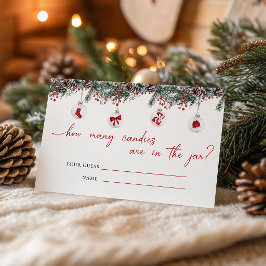 Merry Little Baby Shower How Many Candies エンクロージャーカード