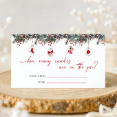 Merry Little Baby Shower How Many Candies エンクロージャーカード