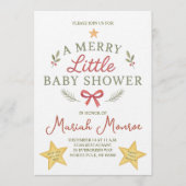 Merry Little Baby Shower Invitation 招待状 (正面)