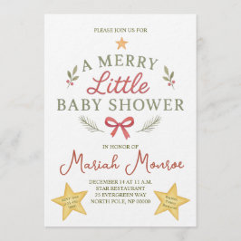 Merry Little Baby Shower Invitation 招待状