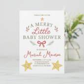 Merry Little Baby Shower Invitation 招待状 (スタンド正面)