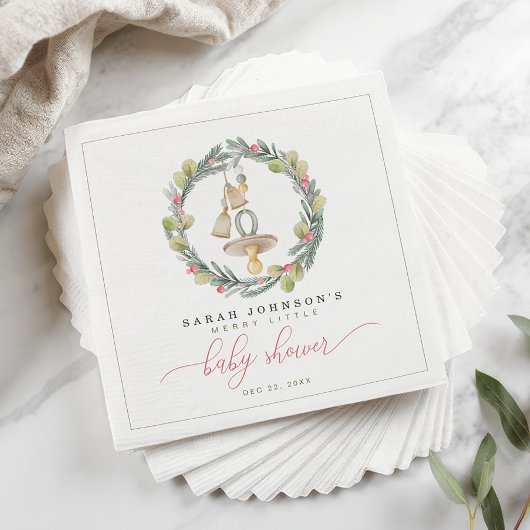 Merry Little Baby Shower Luncheon Napkins スタンダードランチョンナプキン