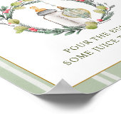 Merry Little Baby Shower Mom-osa Bar Sign ポスター (角)